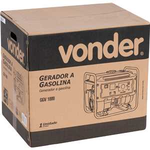 Gerador a gasolina 1.000 W, 220 V~, GGV 1000, VONDER