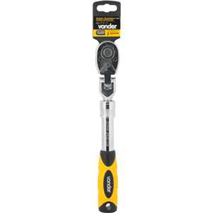 Catraca para soquete, encaixe 1/2", telescópica, cabeça articulada, VONDER