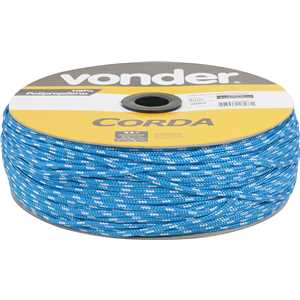 Corda multifilamento trançada 5,0 mm x 250 m, cores diversas, VONDER
