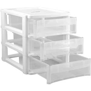Organizador plástico com 3 gavetas, OPV 0271, VONDER