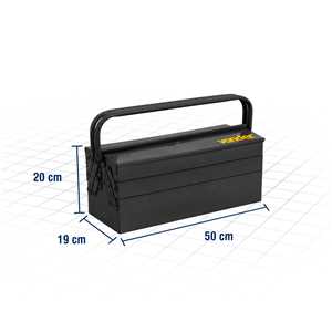 Caixa metálica sanfonada para ferramentas, com 5 gavetas, 50 cm x 19 cm x 20 cm, VONDER
