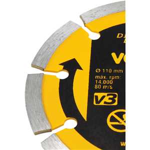Disco de corte diamantado, 110 mm x 20 mm, segmentado, V3, VONDER
