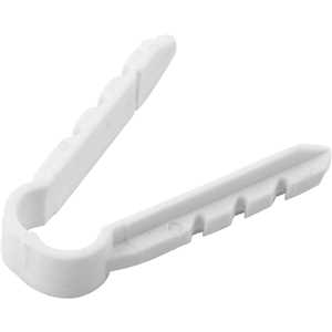 Abraçadeira grampo, 6 mm, branca, com 8 peças, VONDER