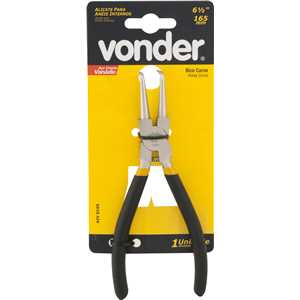 Alicate para anéis interno, bico curvo, 6.1/2", VONDER