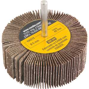 Roda de lixa 80 mm x 30 mm com haste, grão 80 VONDER