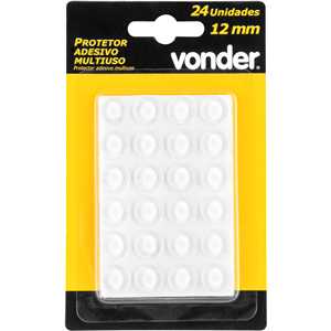 Protetor adesivo multiuso, 12 mm, com 24 peças, VONDER