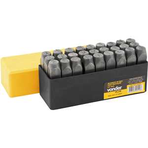 Alfabeto/punção de aço para gravação, 10 mm, VONDER PLUS