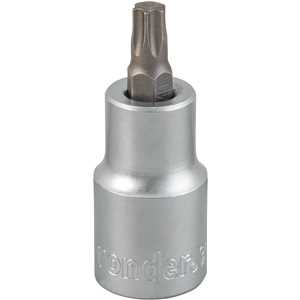 Soquete hexalobular macho T-40, encaixe 1/2", VONDER