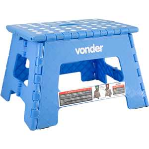 Banqueta plástica dobrável, azul, altura 220 mm, VONDER