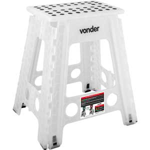 Banqueta plástica dobrável, transparente, altura 450 mm, VONDER