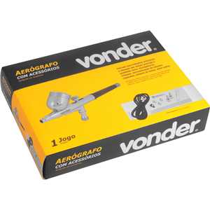 Aerógrafo com acessórios, 13 peças, VONDER