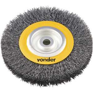 Escova circular de aço, ondulada, 6" x 3/4" x 1/2"  (152,4 mm x 19,1 mm x 12,7 mm) VONDER