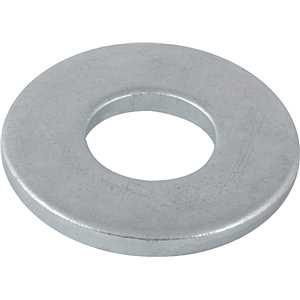 Arruela lisa 1/2", zincada, cartela com 6 peças, VONDER