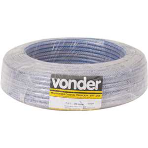 Mangueira PVC cristal trançada, VPT, 250 libras,  1/4" VONDER