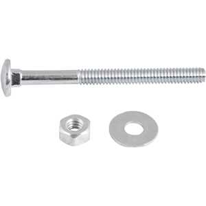 Parafuso francês zincado, 1/4" x 3", com porca e arruela, cartela com 4 conjuntos, VONDER
