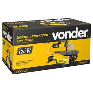 Serra tico-tico com mesa, 120 W, TTV 125, 127 V~, VONDER