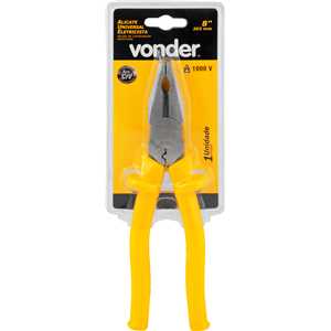 Alicate universal 8", para eletricista, profissional, CRV, 1.000 V, VONDER