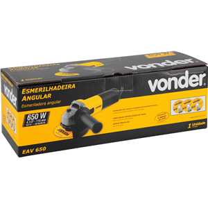 Esmerilhadeira angular 4.1/2", 650 W, 127 V~, com disco, EAV 650 VONDER