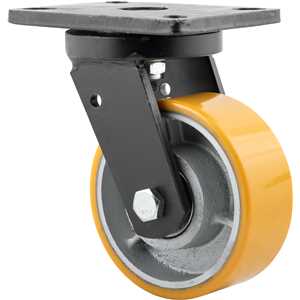 Rodízio giratório industrial 5", de poliuretano e ferro fundido, VONDER