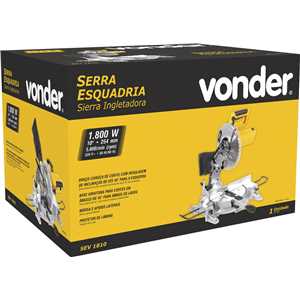 Serra de esquadria 10", 1.800W, 220V~, SEV 1810 VONDER
