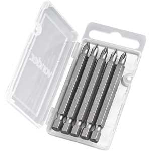Bits/ponteira phillips com encaixe 1/4", nº 1 x 75 mm, com 5 peças, VONDER