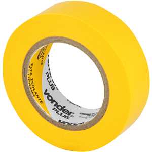 Fita isolante, 19 mm x 10 m, amarela, VONDER PLUS