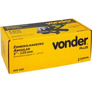 Esmerilhadeira angular pneumática, 5" - 125 mm, EAP 050, VONDER PLUS