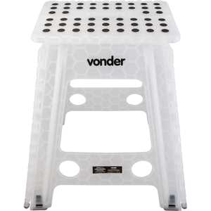 Banqueta plástica dobrável, transparente, altura 450 mm, VONDER