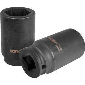 Soquete sextavado longo de impacto, 33 mm, encaixe de 3/4", VONDER