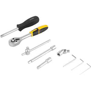 Jogo de soquetes e ponteiras com encaixe de 1/4", 4,0 mm a 13,0 mm, com 33 peças, VONDER