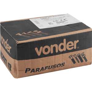 Parafuso sextavado zincado 1/2" x 4", UNC, rosca parcial, VONDER