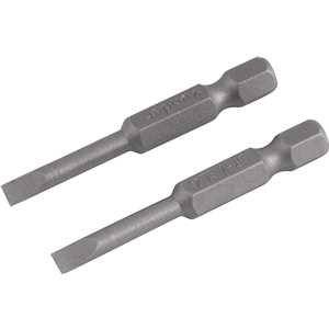 Ponteira/bits fenda, encaixe sextavado 1/4" x 50 mm, cartela com 2 peças, VONDER