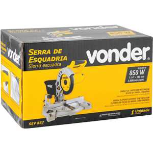Serra de esquadria 7.1/4", 850 W, 220V~, SEV 857 VONDER
