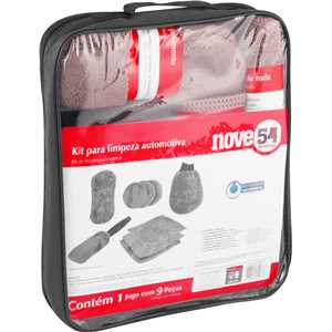 Kit para limpeza automotiva, com 9 peças, NOVE54