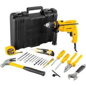 Furadeira de impacto 1/2", 550 W, 220 V~, com jogo de 19 acessórios, FIV 519 VONDER