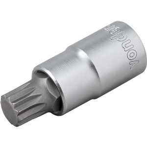 Soquete multidentado, curto, com encaixe de 1/2", M14, VONDER