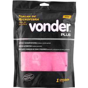 Toalha de microfibra, 40 cm x 60 cm, 400 g/m² (gsm), rosa, VONDER PLUS