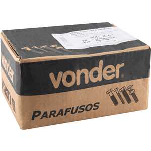 Parafuso sextavado zincado 3/4" x 5", UNC, rosca parcial, VONDER