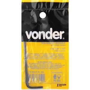 Chave hexagonal (allen) 3,0 mm, VONDER