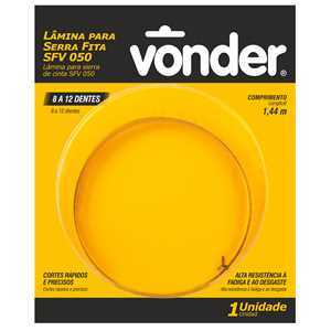 Lâmina para serra fita SFV 050, 8 a 12 dentes por polegada, VONDER
