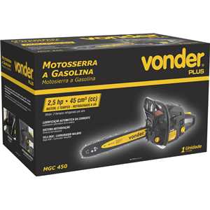 Motosserra a gasolina, 45,0 cm³ (cc), MGC 450 VONDER PLUS