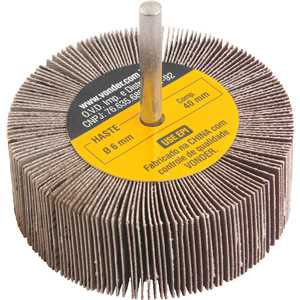 Roda de lixa 80 mm x 30 mm com haste, grão 220 VONDER