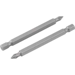 Bits/ponteira phillips S2, encaixe 1/4", nº 1, 3/16" x 75 mm, com 2 peças, VONDER