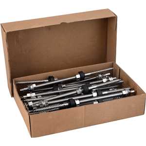Conjunto haste M10 x 250 mm para painel solar, para madeira, VONDER