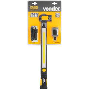 Lanterna recarregável pendente, 10 W COB, LR 1000, VONDER