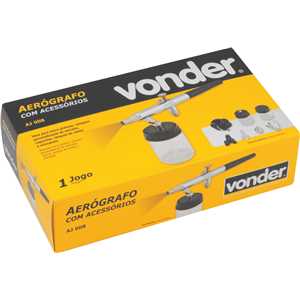 Aerógrafo com acessórios, AJ 008, VONDER