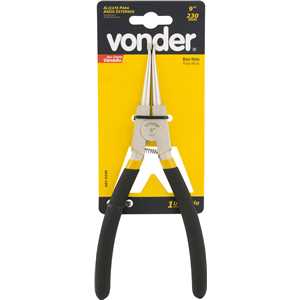 Alicate para anéis externos, bico reto, 9" - 228 mm, VONDER