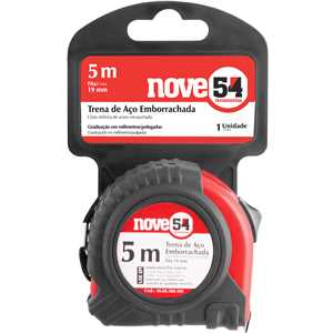 Trena de aço emborrachada 5 m x 19 mm NOVE54