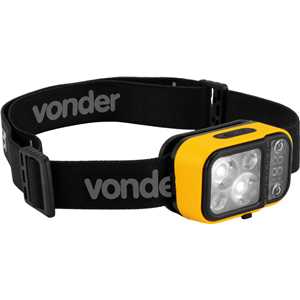 Lanterna de LED para cabeça, recarregável, LED CREE Xte, LCV 220 VONDER