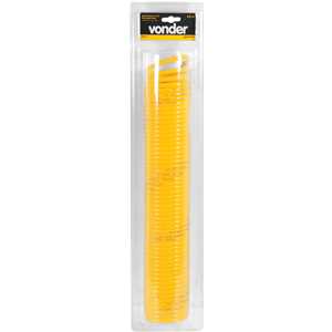 Mangueira/tubo poliuretano e PVC amarelo, espiral, conector 1/4"NPT macho, 5,0mm x 8,0 mm, com 15,0 m, VONDER